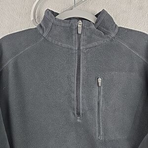 LL Bean Trail Fleece Pullover Quarter 1/4 Zip‎ Sweatshirt Men's XL Tall Black